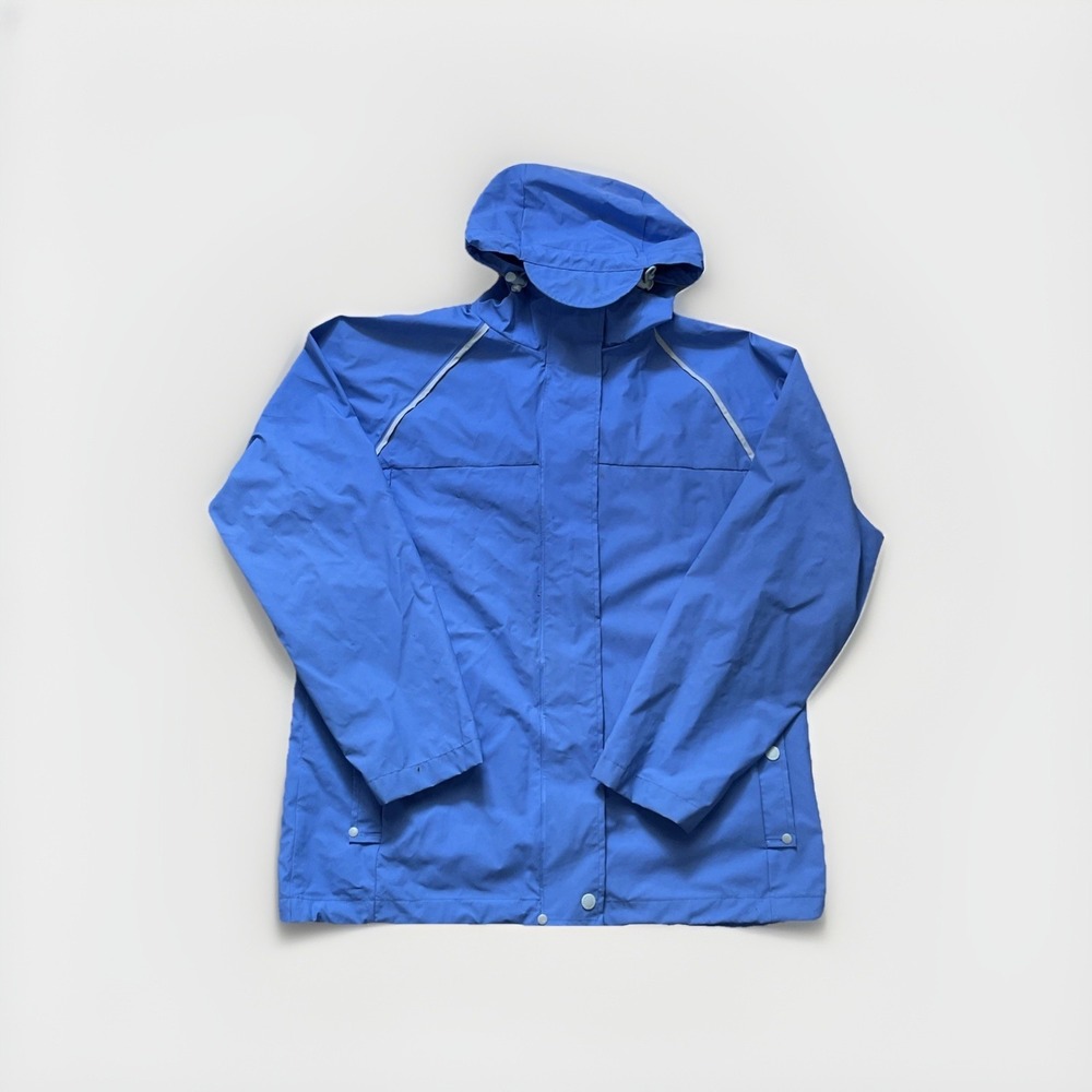 Cabela's Women's Hooded Rain Jacket Sz S Blue Periwinkle